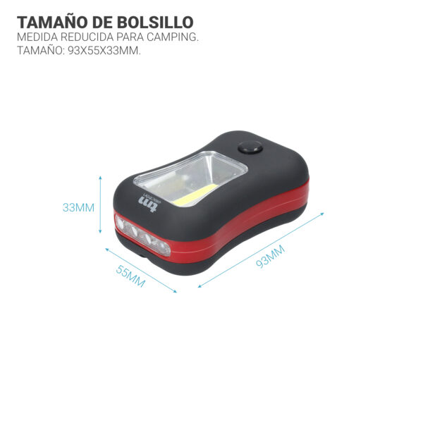 LINTERNA PORTÁTIL 4 LED + 3W COB LED TME - Image 7