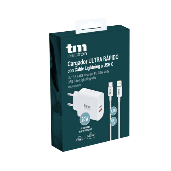 CARGADOR PD 20W CABLE USB C A LIGHTNING - Image 8