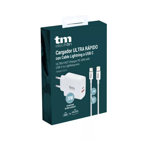 CARGADOR PD 20W CABLE USB C A LIGHTNING - Image 7