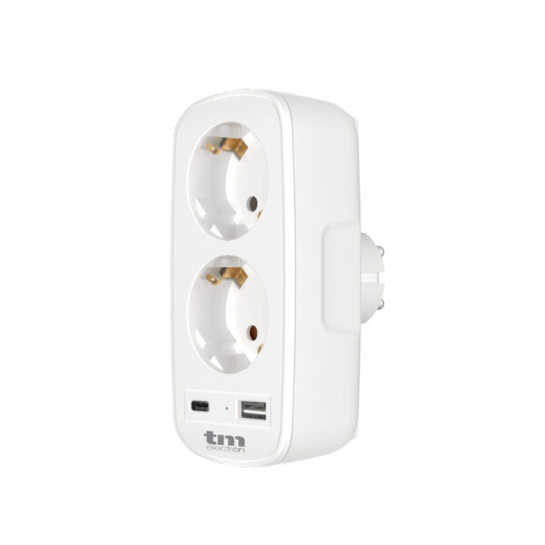 CARGADOR 2 SCHUKO MAS USB A+C 3.1A TME - Image 2