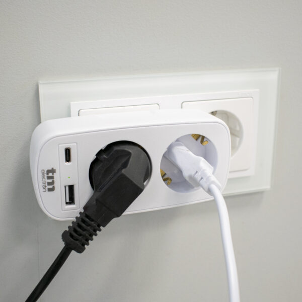CARGADOR 2 SCHUKO MAS USB A+C 3.1A TME - Image 8