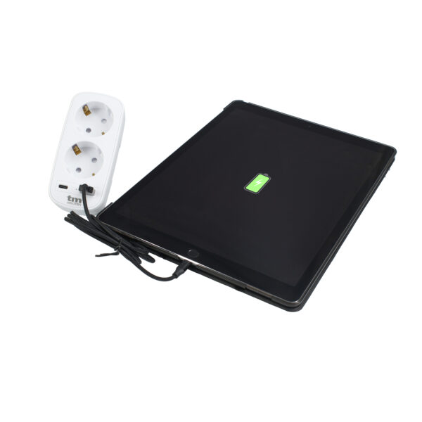 CARGADOR 2 SCHUKO MAS USB A+C PD 20W TME - Image 4