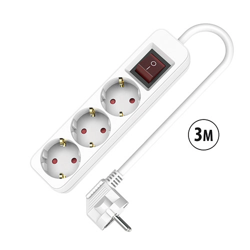 BASE MÚLTIPLE INT. 3 ENCHUFES 3.0M TME