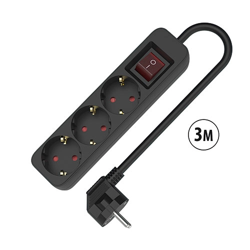 BASE MÚLTIPLE INT. 3 ENCHUFES 3.0M TME