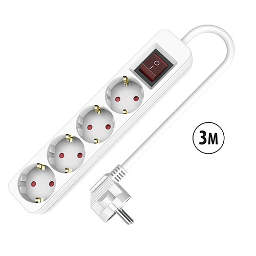 BASE MÚLTIPLE INT. 4 ENCHUFES 3.0M TME