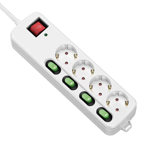 BASE MÚLTIPLE INT. INDV. 4 ENCHUFES 1.5M