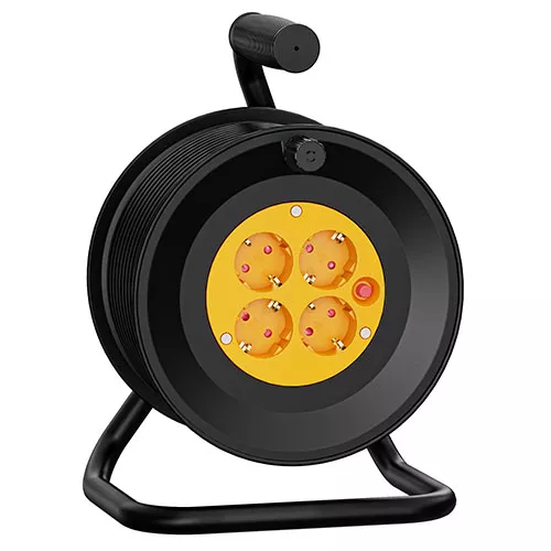 ENROLLACABLE 25 METROS 4 ENCHUFES TME