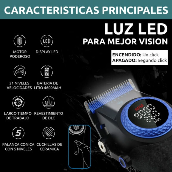 CORTAPELOS PROFESIONAL BLDC CERÁMICO VGR - Image 6