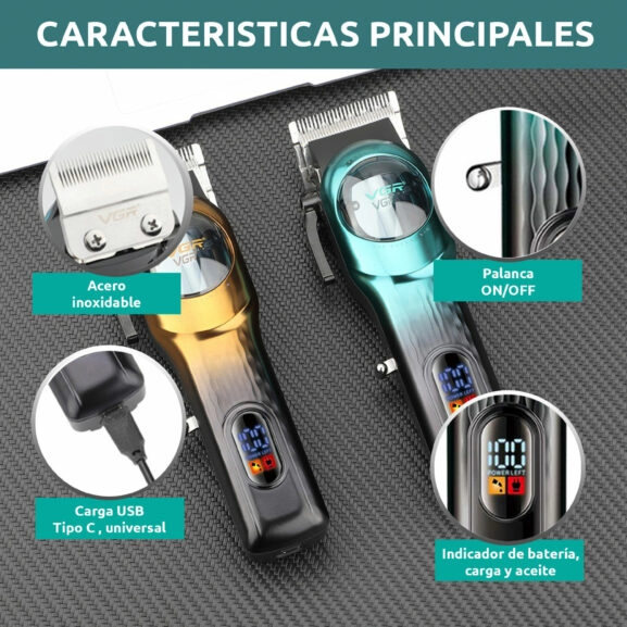 CORTAPELOS INALÁMBRICO LED VGR - Image 7