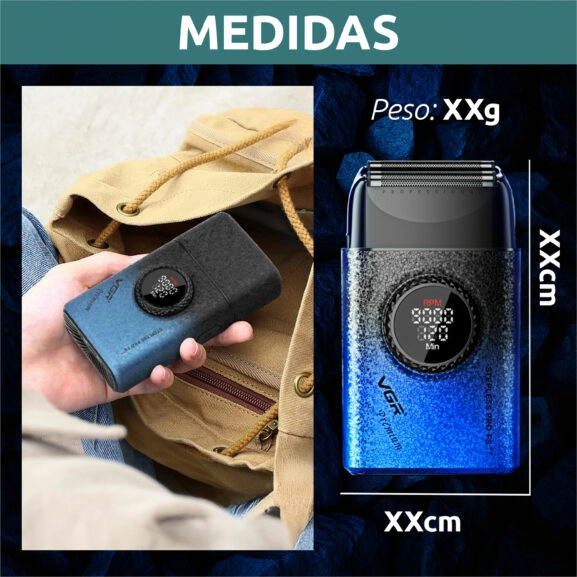 AFEITADORA PROFESIONAL RECARGABLE VGR - Image 10