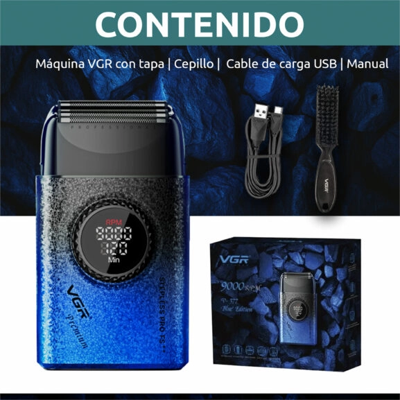 AFEITADORA PROFESIONAL RECARGABLE VGR - Image 11