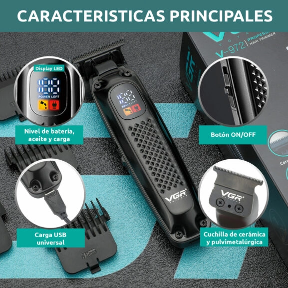 CORTAPELOS INALÁMBRICO LED VGR - Image 4