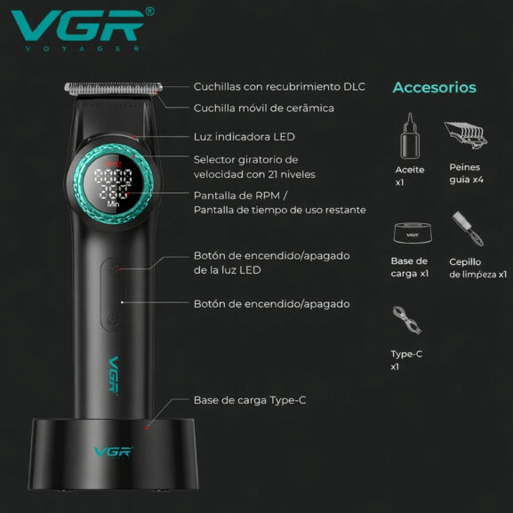 BARBERO PROFESIONAL BLDC CERÁMICO VGR - Image 5