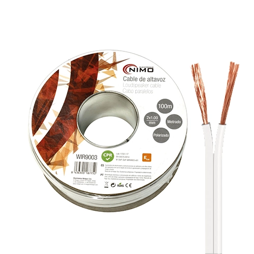 CABLE ALTAVOZ 2X1,00MM 100M BLANCO