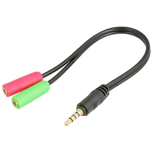 CONEXION JACK 3.5MM 4PIN M A 2X JACK H